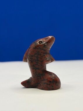 2” Mahogany Obsidian Dolphin Crystal Carving